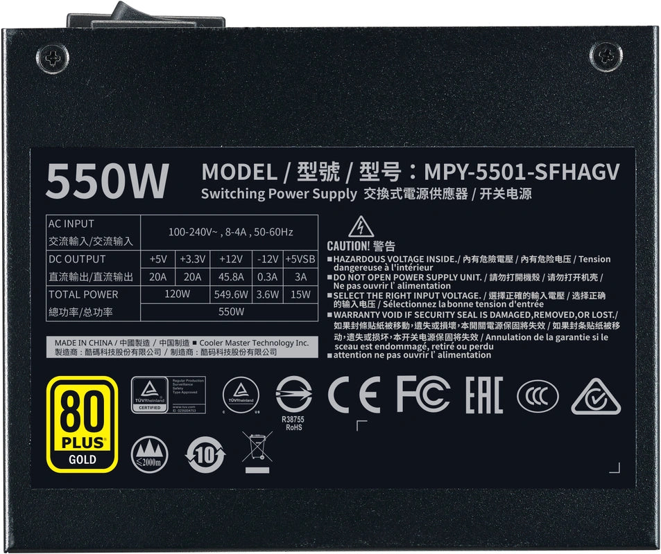 Refurbished Cooler Master V550 SFX Gold Refurbished Cooler Master V550 SFX Gold
